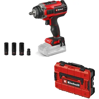 Einhell Professional Akku-Schlagschrauber IMPAXXO 18/450 Power X-Change (18 V, 450 Nm, 3 Leistungsstufen, Brushless, 1/2"-Aufnahme, inkl. Nuss-Set & E-Case, ohne Akku)