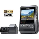 VIOFO Dashcam A329S 2CH, Auto, 4K Weitwinkel-Kamera 140°, Rückfahrkamera 160°, WLAN und GPS