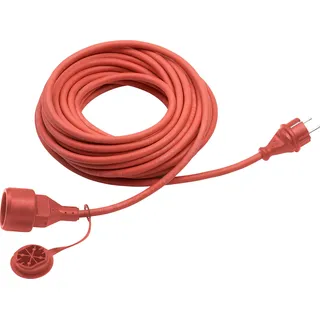 Meister Craft Meister Gummi-Verlängerungskabel 25 m – für außen IP44, – Schuko-Kupplung – rot