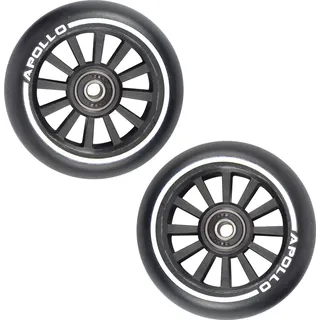 Apollo Stunt Scooter 2er Wheel Set 100mm Ersatzräder mit PP Core und ABEC9 Kugellagern - schwarz - Schwarz