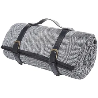 BUTLERS Picknickdecke Wanderlust Schwarz 150 x 200 cm