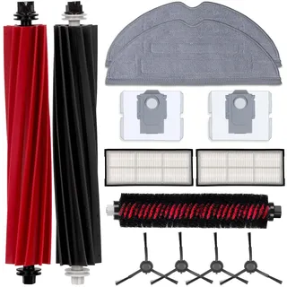 (13 Stück) S8 Pro Ultra Ersatzteile für Roborock S8 Pro Ultra Roboterstaubsauger, Zubehörset, 2 Rollenbürsten, 1 selbstreinigende Bürste, 2 Wischpads. 2 Staubbeutel, 2 HEPA-Filter, 4 Seitenbürsten