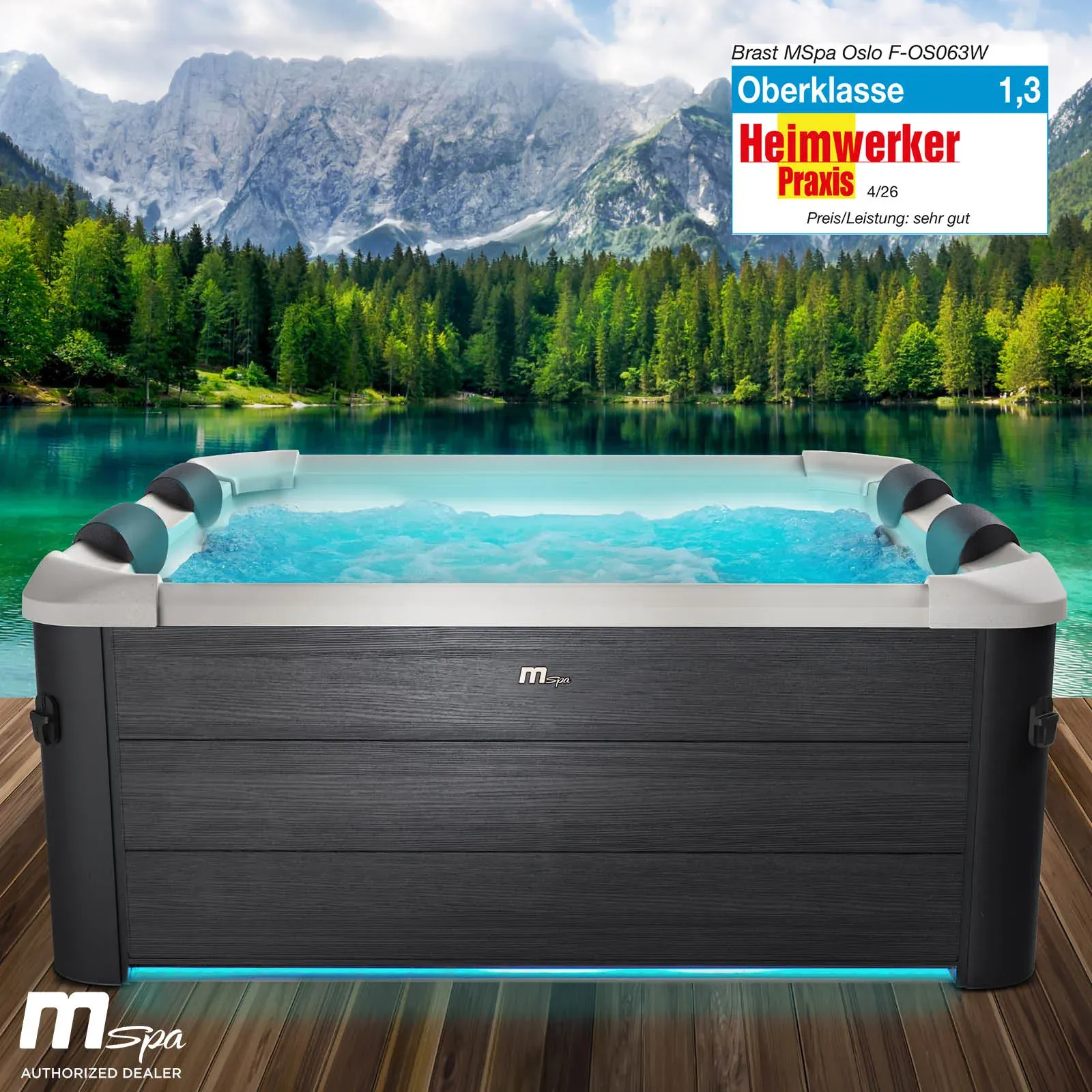 BRAST Mspa Whirlpool OSLO 6 Personen mit LED