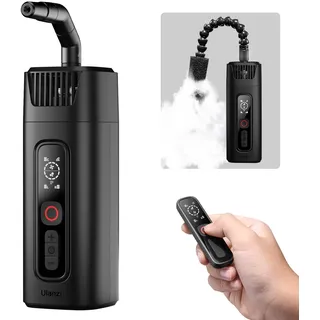 ULANZI FM01 Nebelmaschine Mini, 40W Tragbare Nebelmaschine mit 10m Kabelloser Funkfernbedienung, Fog Rauchmaschine, Fogger mit Akku für Fotografie, Video Shooting, Hochzeit, Party
