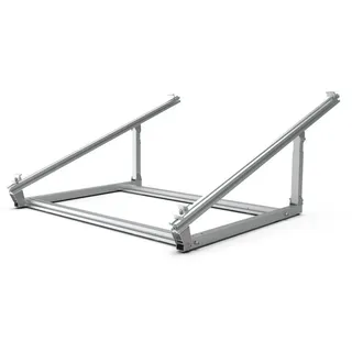 smartEC Solarmodul-Halterung Universal Balkonhaken 2er Set, (Neigungswinkel 20–35° Flexible Ausrichtung Einfache Montage) silberfarben
