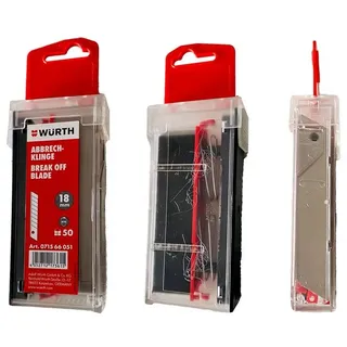 Wuerth Abbrechklingen - Cuttermesser Klingen - 18 mm - 50 Stück im Spender
