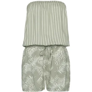 LASCANA Kurzoverall Damen schilfgrün-creme bedruckt Gr.34