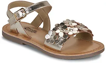 Citrouille et Compagnie  Flache Sandalen FLEURS  in Gold, 30