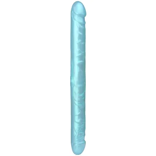 baseks Blue Pearlscent Doppeldildo - Blau