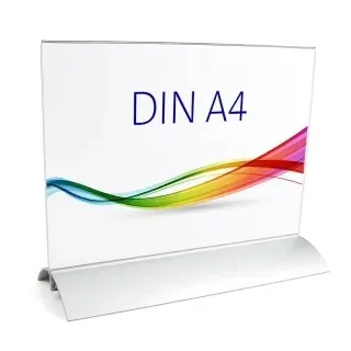 envigo Tischaufsteller »Aluminium Clip« DIN A4 quer