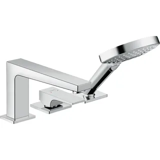 Hansgrohe Metropol 3-Loch Einhebel-Wannenrandmischer Hebelgriff Ausladung 196mm