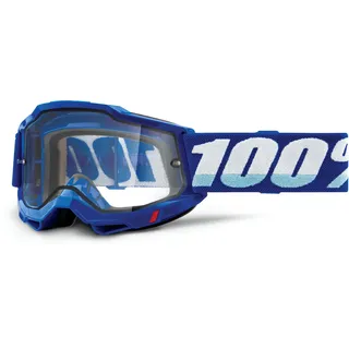 100% Accuri 2 Extra Motocross Brille, weiss-blau für Männer