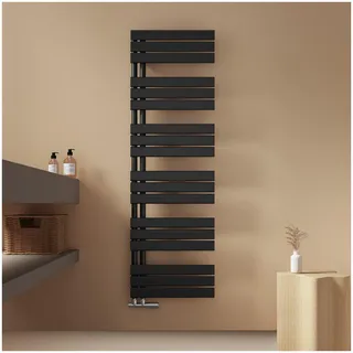 EMKE Badheizkörper 500 x 1600 mm 794 W schwarz Mittelventil