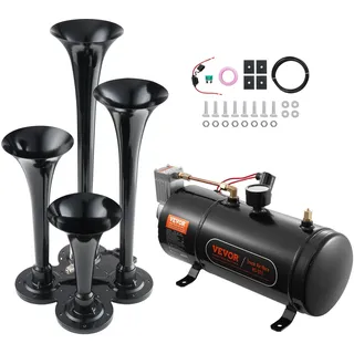 loiriic 12V 150PSI Kompressor Drucklufthorn 6L Tank 150dB Zughupen Set für SUV Car Truck