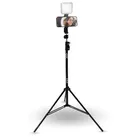 Smartphone Stativ mit Licht 2m Kugelkopf neigbar Halterung Ständer Tripod Handy hoch groß Foto Video 210cm Influencer