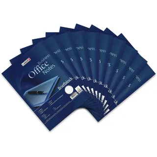 Landré Briefblock A4 liniert, 50 Blatt, 70 g/m2 Papier, 10 Stück