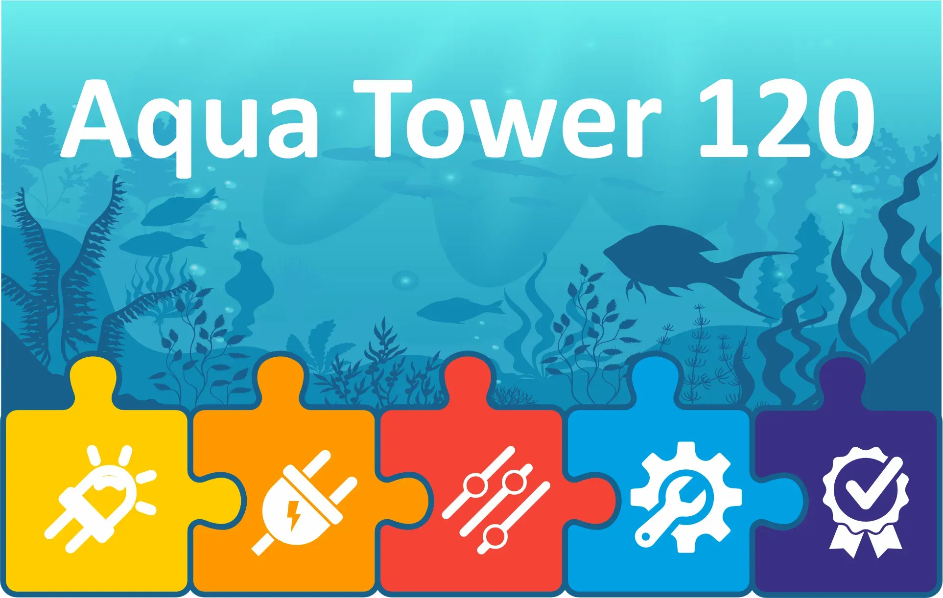 eco+ LED Beleuchtung für Aquatlantis Aqua Tower 120 Aquarium | Komplett-Set