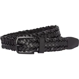 camel active Herren Flechtgürtel aus Leder Dunkelgrau, menswear-3XL - 3XL