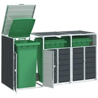 vidaXL Mülltonnenbox 216 x 81 x 115 cm anthrazit
