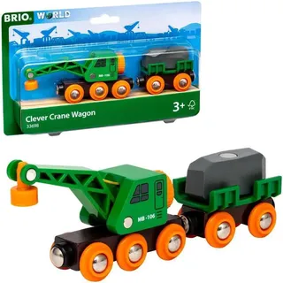 BRIO Grüner Kranwagen mit Anhänger (33698)