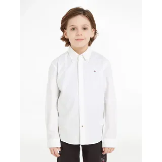 Tommy Hilfiger Kids Oxford Langarmhemd - White - 16 Jahre