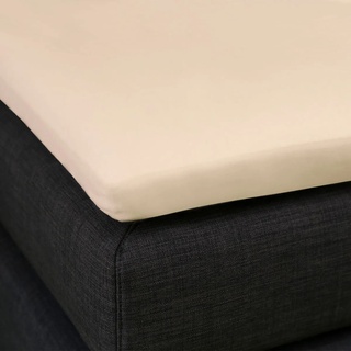 Topper Spannbetttuch La Piccola 200x210 - 200x220 cm | leinen - beige