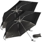 2er-Set Mini-Taschenschirme mit Aluminium-Gestänge und UV-Schutz 50