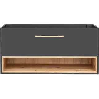 Waschtischunterschrank 120 cm BOLOGNA-56 in anthrazit mit Artisan Eiche Nb., b/h/t: ca. 120/57/46 cm