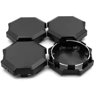 RhinoTuning 4 Stück Radnabenkappen Polaris für Nabendeckel OD 98 mm ID 81 mm, Mattschwarz Radnabenabdeckung Geeignet für RZR 9001000XP4 Rad, Felgendeckel