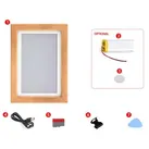 WaveShare 7.3inch ACeP 7-Color E-Paper Solid Wood Photo Frame 800x480 with Batteries