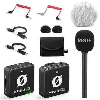 Rode Wireless ME Drahtlos Mikrofon-System + Interview GO Handadapter + keepdrum Windschutz