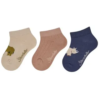 Sterntaler Sneaker Socken 3er-Pack Elefant in beige – Gr.: 18