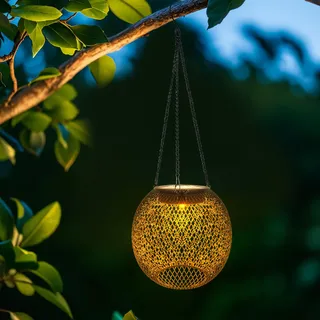 Solarlampen für Außen, Gartendeko LED Solarleuchten, Solarlaterne für Außen, IP65 Wasserdichte Solar Laterne, Hängend Solar Gartenleuchten für Außen Garten Deko Balkon Terrasse Weg Hof (A)
