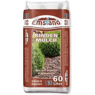 Giro - Emsland Rindenmulch 60L, Natürlicher Abdeckmulch für Garten & Beete