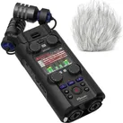 Zoom Audio-Recorder H5 Studio mit Fell-Windschutz (Mehrspurrecorder), Audiorecorder, Schwarz