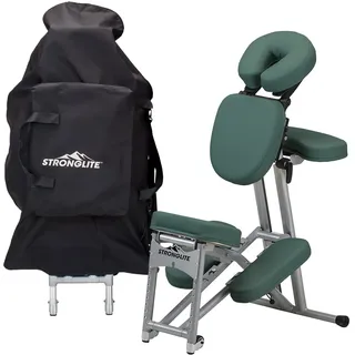 STRONGLITE Ergo Pro II Tragbarer Massagestuhl - Leichter, Faltbarer Tattoo & Spa Massagestuhl mit Rädern (8.5kg)