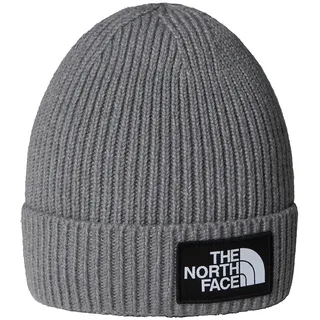 The North Face Kids TNF Logo Box Cuffed Beanie Grau
