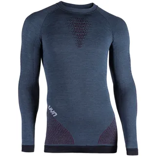 Uyn Fusyon Langarm-baselayer - Orion Blue / Bordeaux / Pearl Grey - 2XL