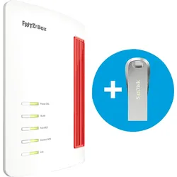 AVM FRITZ!Box 7690, (Wi-Fi 7) + SanDisk USB-Stick WLAN Mesh Router 7136 Mbit/s