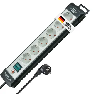 6-fach 3 m schwarz/lichtgrau