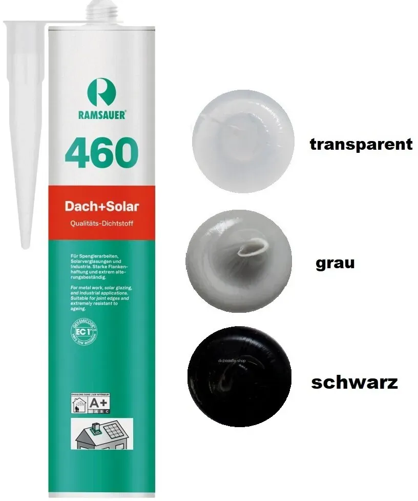 Ramsauer 460 Dach und Solar 1K Silicon Dicht/Kleber 310ml Kartusche