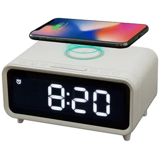NORTHPOINT Digitales DAB+ Radio mit Wecker Kabelloser Ladestation Nachtlicht USB-Ladeanschluss 5W