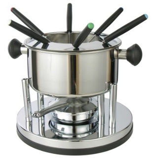 Fondue Set 10 tlg Topf Fonduetopf Edelstahl NEU 24688