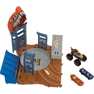 Mattel Hot Wheels Monster Trucks Arena World: Semi-Finals Asst - Tiger Shark's Spin Out Frenzy