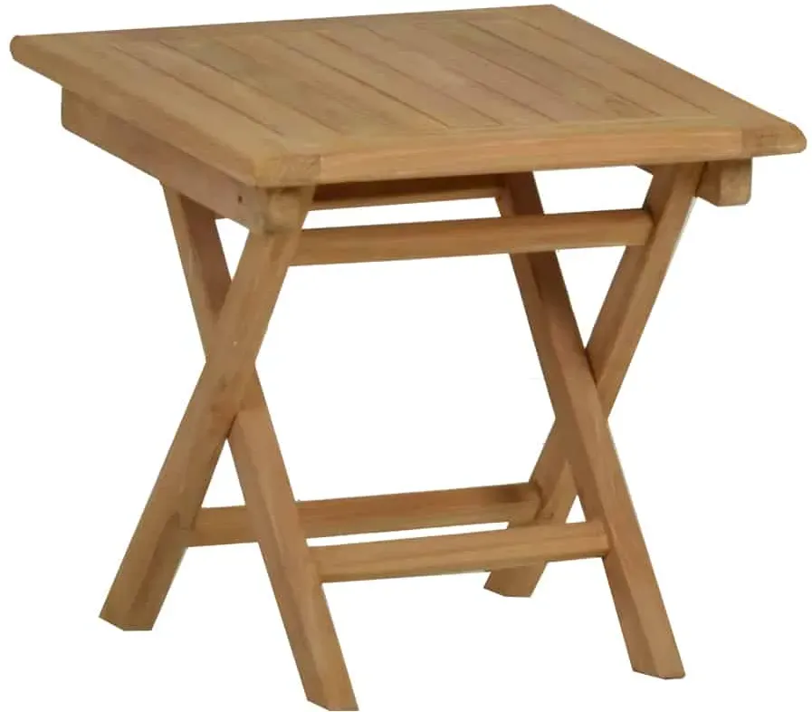 Teak Beistelltisch/Klapptisch 50cm Massivholz Teak
