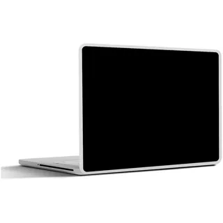 MuchoWow Laptop-Aufkleber Schwarz - Einfarbig, (1tlg), Selbstklebendes Laptop Folien Cover, Sticker, Kratzschutz, 36x27 cm bunt Ø 45.65 cm x 36.5 cm x 27.5 cm