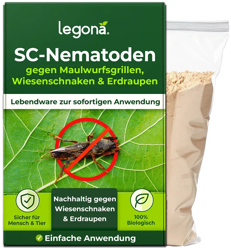 SC-Nematoden gegen Maulwurfsgrillen und Wiesenschnaken