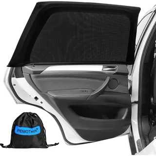 PEMOTech Sonnenschutz Auto Baby,(2-Stück)ZERTIFIZIERTER UV-Schutz,[2025 Upgrade] Nachhaltiges & Hochwertiges Atmungsaktive Spandex,Sonnenschutz Auto Kinder fit 99% Autos, Privatsphäre Für Ihre Familie