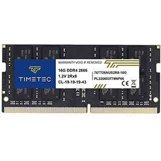 Timetec 16GB DDR4 2666MHz PC4-21300 Non-ECC Unbuffered 1.2V CL19 2Rx8 Dual Rank 260 Pin SODIMM Laptop Notebook PC Computer Speicher RAM Modul Upgrade (16GB)