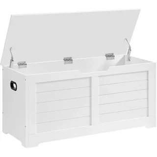 VASAGLE Sitzbank mit Stauraum 40 cm x 100 cm x 46 cm Weiß